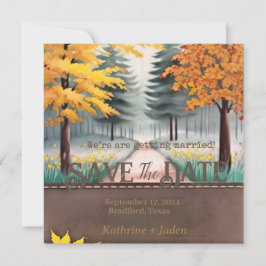 Rustieke Herfst Trees Save The Date
