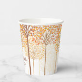Rustieke Herfst Trees Terracotta Verjaardagsfeestj Papieren Bekers (Links)