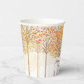 Rustieke Herfst Trees Terracotta Verjaardagsfeestj Papieren Bekers (Rechts)