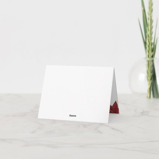 Rustieke Herfst Trouwen Rode Bladeren & String Lig Bedankkaart (Achterkant)