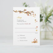 Rustieke Herfst Uitnodigingskaart voor RSVP (Staand voorkant)