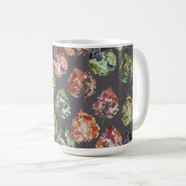 Rustieke herfst vallende bladeren watercolor kunst koffiemok