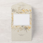 Rustieke Herfst Velden Wildflower QR Code All In One Uitnodiging (Buitenkant)