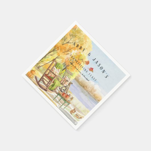 Rustieke herfst veranda | THANKSGIVING Servet (Hoek)