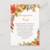 Rustieke Herfst Verlaat Huwelijkshoneymoon Fund Informatiekaartje (Voorkant)