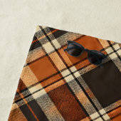 Rustieke Herfst Vibes Verbrand Sinaasappel Plaid P Strandlaken (In situ)