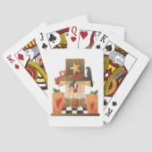 Rustieke Herfst vogelverschrikker met pompoenen en Pokerkaarten (Achterkant)