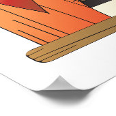 Rustieke Herfst vogelverschrikker met pompoenen en Poster (Hoek)