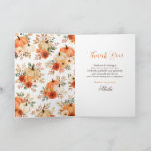 Rustieke herfst-vrachtwagen babyshower bedankkaart (Binnen)