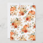 Rustieke herfst-vrachtwagen babyshower kaart (Achterkant)