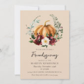 Rustieke Herfst Vriendgeven Diner Invitation Kaart (Voorkant)