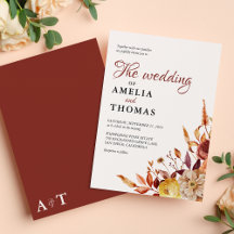 Rustieke herfst warme waterverf bloemenboeket brui