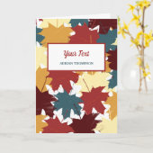 Rustieke herfst watercolor bladeren kaart (Gele Bloem)