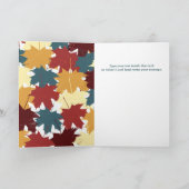 Rustieke herfst waterverf bladeren kaart (Binnen)