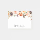 Rustieke Herfst Waterverf Bloemen Gepersonaliseerd Post-it® Notes (Voorkant)