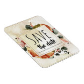 Rustieke herfst Waterverf Bloemen Save the Date Magneet (Rechterzijde)
