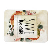 Rustieke herfst Waterverf Bloemen Save the Date Magneet (Horizontaal)