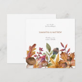 Rustieke Herfst Waterverf Botanische Foliage Bruil Save The Date (Voorkant / Achterkant)