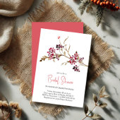 Rustieke Herfst Waterverf Bruids Douche Uitnodigin Kaart