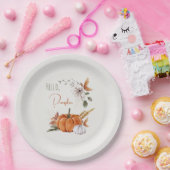 Rustieke herfst Waterverf Hallo Papieren Bordje (Feest)