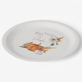 Rustieke herfst Waterverf Hallo Papieren Bordje (Gekanteld)