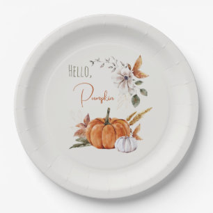 Rustieke herfst Waterverf Hallo Papieren Bordje