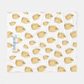 Rustieke Herfst Waterverf Sinaasappel Pompoen Fleece Deken (Voorkant (Horizontaal))