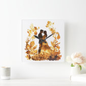 Rustieke Herfst Wedding Muur Klok (Huis)