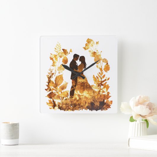 Rustieke Herfst Wedding Muur Klok (Huis)