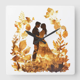 Rustieke Herfst Wedding Muur Klok
