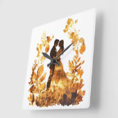 Rustieke Herfst Wedding Muur Klok (Hoek)