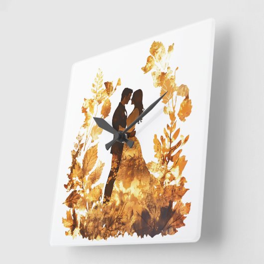 Rustieke Herfst Wedding Muur Klok (Hoek)