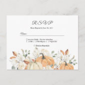 Rustieke Herfst Wedding RSVP Briefkaart | Waterver (Voorkant)