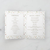 Rustieke Herfst Wildflower Bloemen Huwelijk opvouw Programma (Binnen)