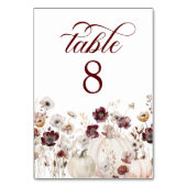 Rustieke Herfst Wildflower bruiloft Kaart (Voorkant)