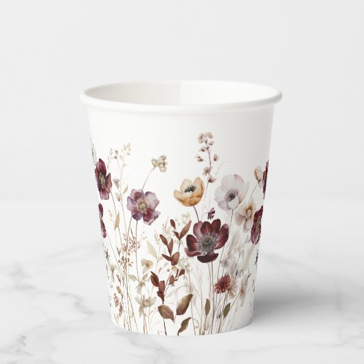 Rustieke Herfst Wildflowers Papieren Bekers (Links)