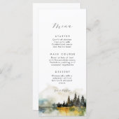 Rustieke herfst winterbos berg Flat Menu (Voorkant / Achterkant)