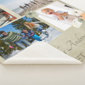 Rustieke herfst witte, Oranje pompoenen gepersonal Sherpa Deken (3/4)