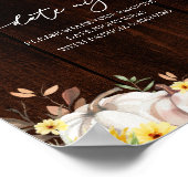 Rustieke herfst zonnebloem pompoen date nacht pot poster (Hoek)