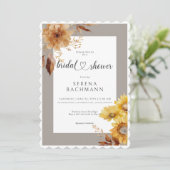 Rustieke herfst zonnebloem taupe wit Vrijgezellenf Kaart (Staand voorkant)