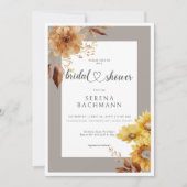 Rustieke herfst zonnebloem taupe wit Vrijgezellenf Kaart (Voorkant)