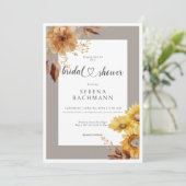 Rustieke herfst zonnebloem taupe wit Vrijgezellenf Kaart (Staand voorkant)