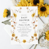 Rustieke herfst zonnebloemen Baby shower Kaart