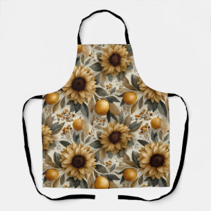 Rustieke herfst Zonnebloemen & Citrus Schort