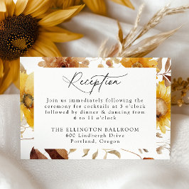 Rustieke herfst Zonnebloemen en Wildflowers Recept Informatiekaartje