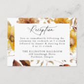 Rustieke herfst Zonnebloemen en Wildflowers Recept Informatiekaartje (Voorkant)