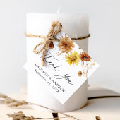 Rustieke herfst Zonnebloemen en Wildflowers Weddin Bedankjes Labels