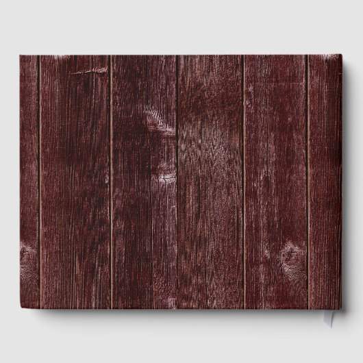 Rustieke herfst Zonnebloemen op hek Bruiloft Gastenboek (Achterkant)