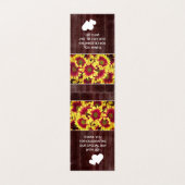 Rustieke herfst Zonnebloemen op hek Bruiloft Kaart (Binnenkant ongevouwen)