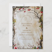 Rustieke herfstbes bruiloft kaart (Voorkant)